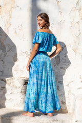 Agus Skirt Stripe Tie Dye