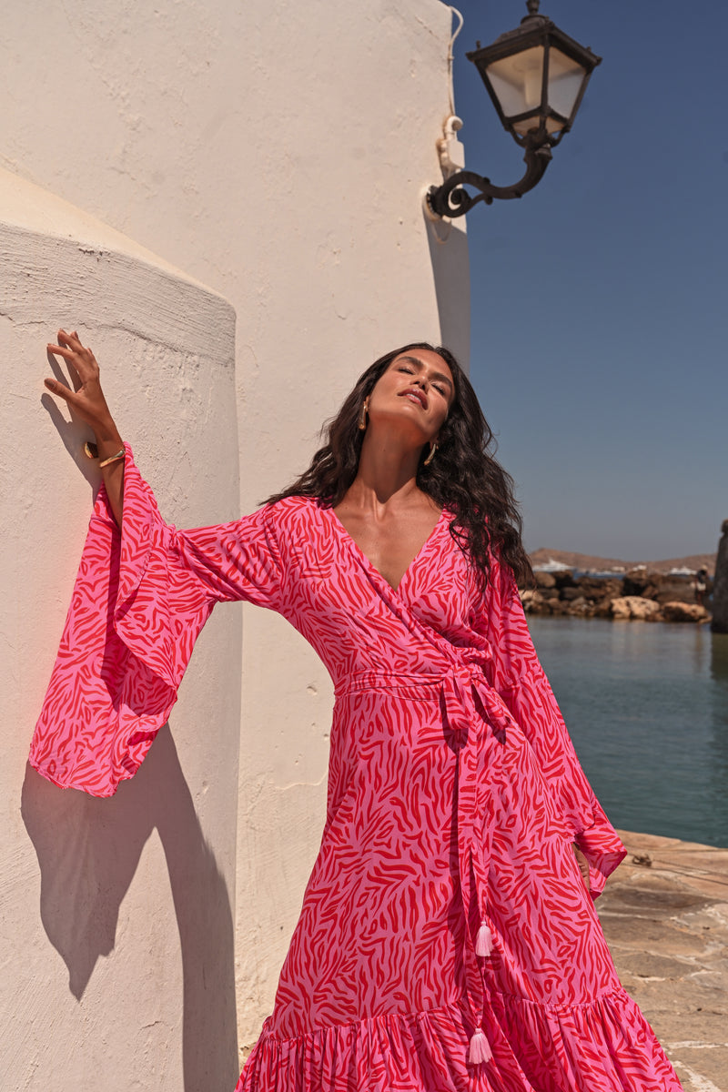 Trumpet Wrap Dress