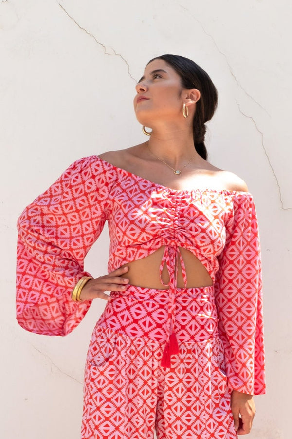 T-Blouse Aztec print