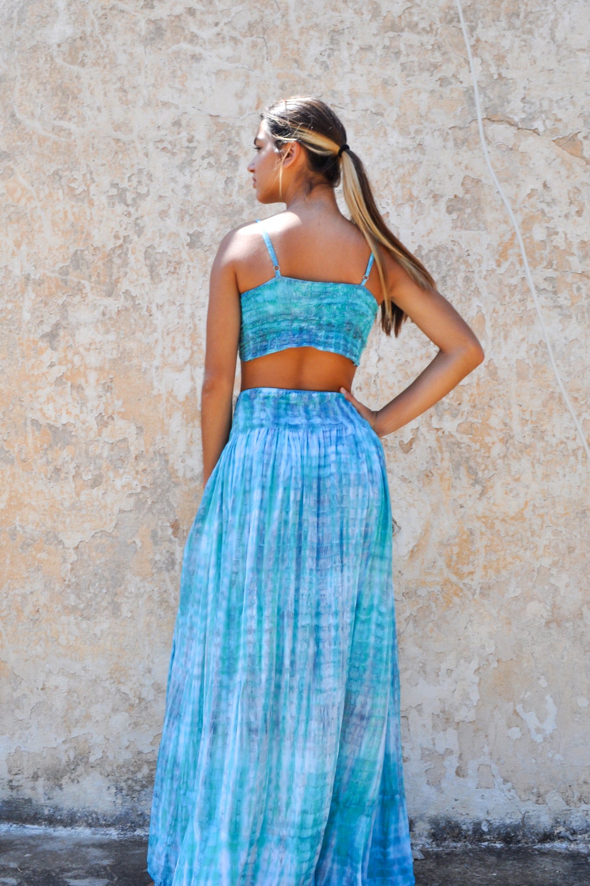 Wata Tie-Dyed Adire Silk Maxi Skirt – KÍLẸ̀ŃTÀR