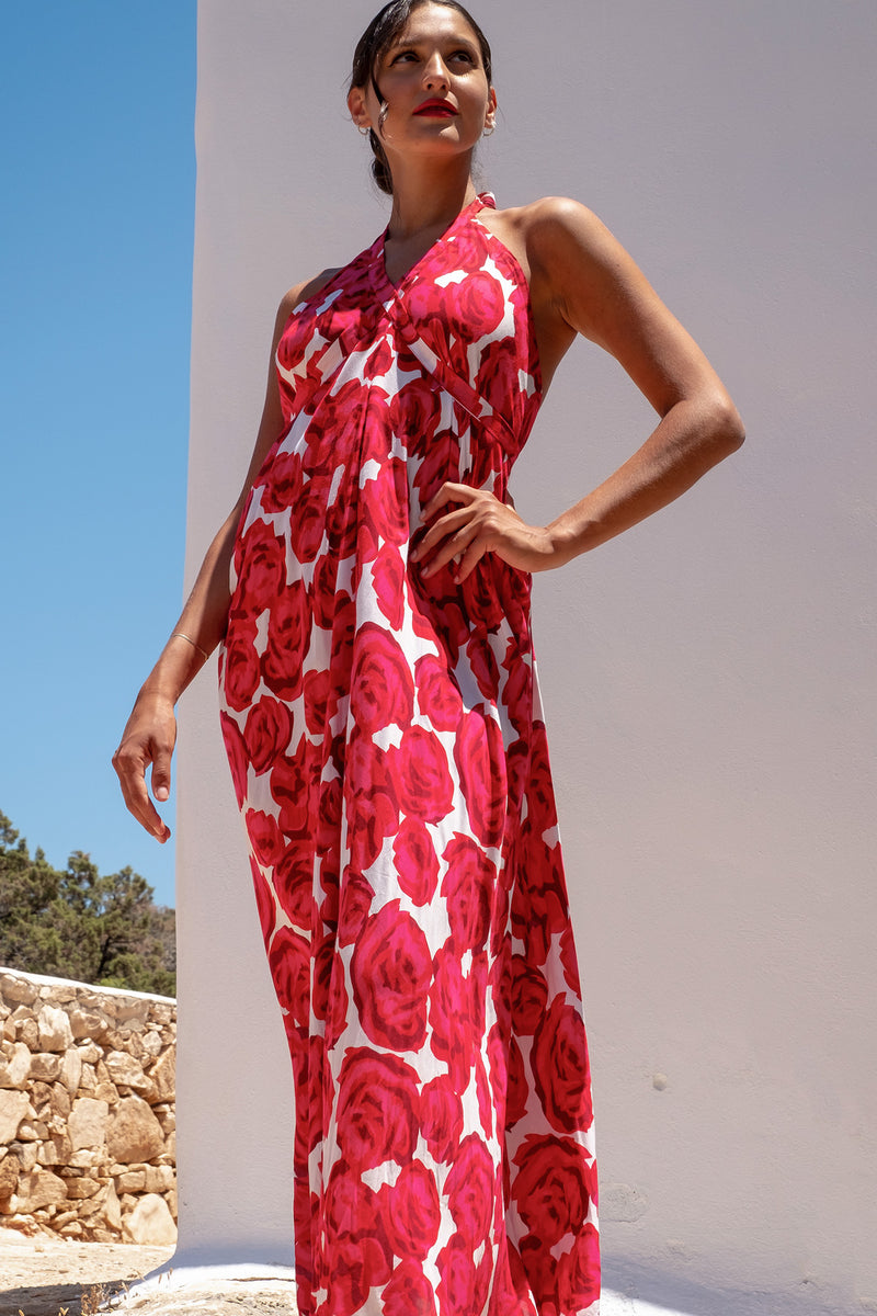 Essence Dress Rose print