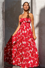 Gown Dress Rose Print