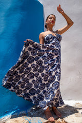 Mykonos Dress Rose Print