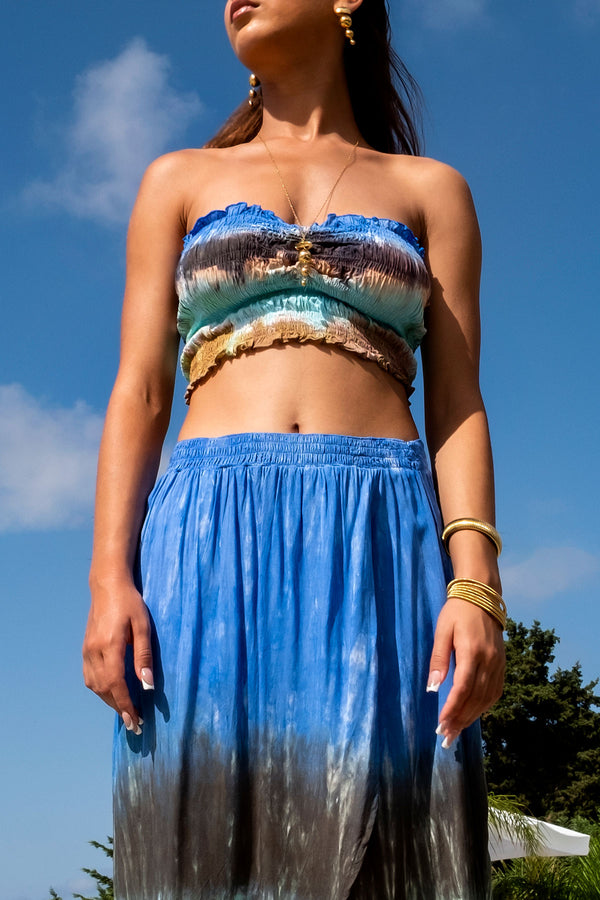 Tube Top Tie Dye Blue