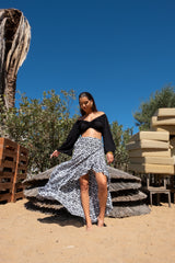 The Wrap Skirt Lotus Black