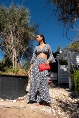 The Wrap Skirt Lotus Black