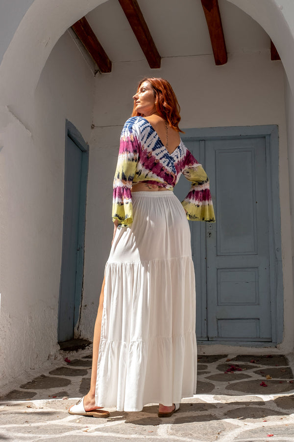 Paola Top Tie Dye Vintage Maron