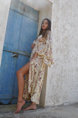 Trumpet Long Dress Yellow Bougainvillea