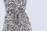 Detail from our summer dress wrap in zebra print.